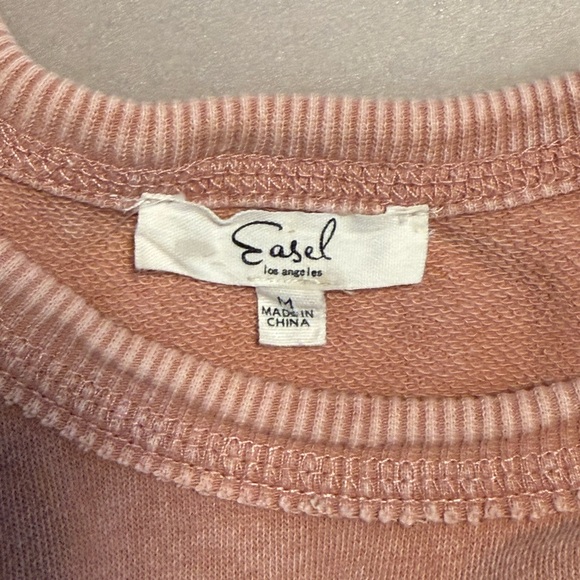 Easel Pink Mineral Washed Babydoll Mini
Tunic Dress Size Medium Boho Raw
Hems - Picture 5 of 6